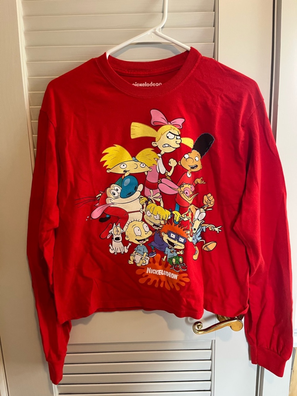 Nickelodeon Red Rugrats & Friends Graphic Crewneck Sweatshirt
